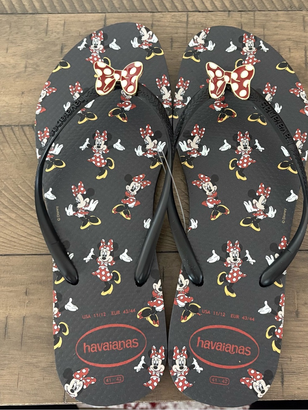 Havaianas Minnie Mouse Accents Flip Flops size women’s 11/12